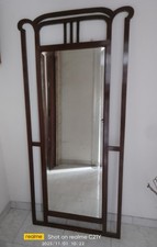 SPECCHIERA GRANDE IN LEGNO MOGANO -VETRO MOLATO.