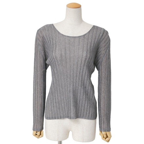 Top girocollo plissettato