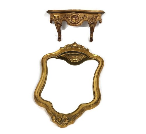 Specchio consolle ornato - , da
