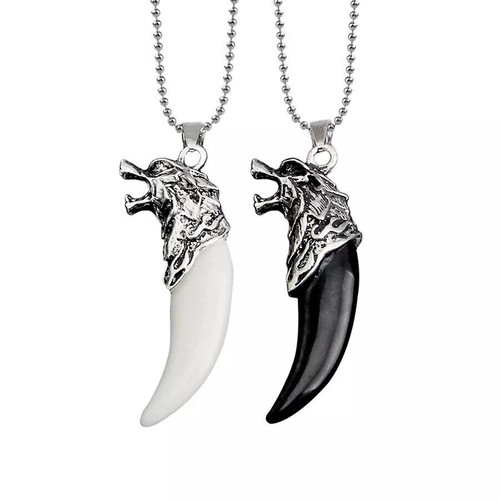 Collana lunga ciondolo dente - lunga,
