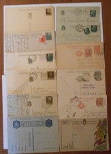 Interi postali   Regno Vari 10 piu 2 franchigie  viaggiati e non