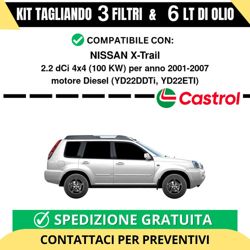 Tagliando per nissan trail - per, x-trail