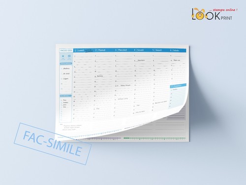 Planner settimanale tavolo - da,