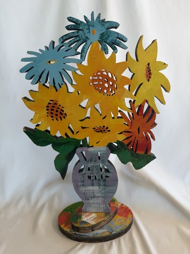 David gerstein sunflowers - sunflowers, wood