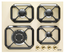 LOFRA DOLCEVITA HRBI6GO PIANO COTTURA 60X50 AVORIO 4 FUOCHI TRIPLA CORONA
