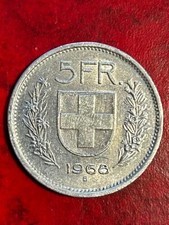 5 franchi Frank Francs 1968