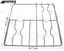 Smeg Griglia Cromata a 3 Fuochi + Vuoto Piastra Elettrica 45,6 X 44 ,7 cm.
