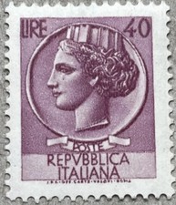 Francobollo Siracusana 40 Lire