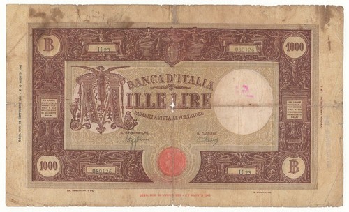 1000 lire grande - "m",