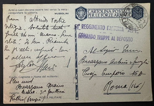 Cartolina militare - , in