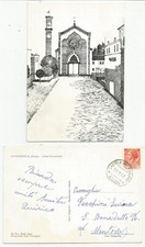 ROVIGO (130) - CASTELNOVO BARIANO Chiesa Parrocchiale (disegnata) - FG/Vg 1957