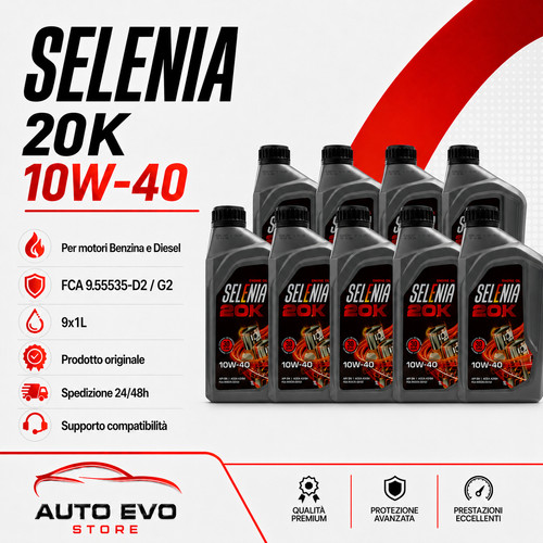 Selenia 20k 10w40 olio - 9l,