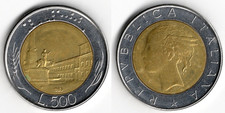 Italia 500 lire, 1983 (Testa