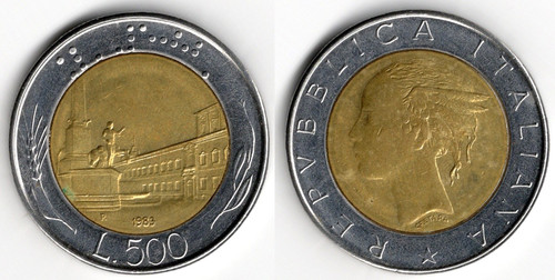 Italia 500 lire 1983 - lire,,