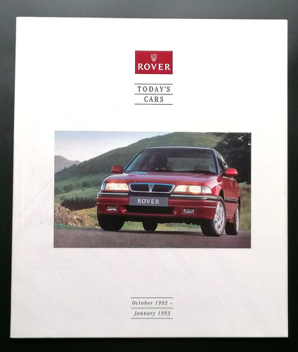 Brochure rover cars 1992 - brochure,