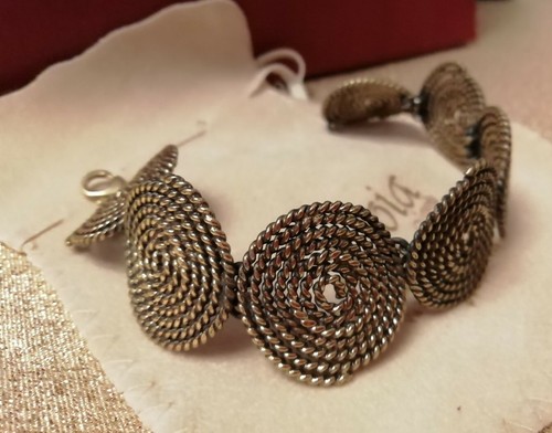 Bracciale torchon argento - bracciale,