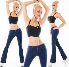 Jeans donna basic bootcut blu