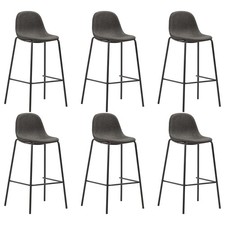 6x Sedie da Bar Grigio Scuro