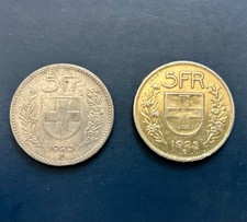 SVIZZERA 5 FRANCHI ARGENTO