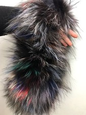 Sciarpa Scaldacollo Stola Donna Pelliccia Fur Multicolore Volpe Top Elegante