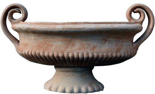 Vaso terracotta ovale antico