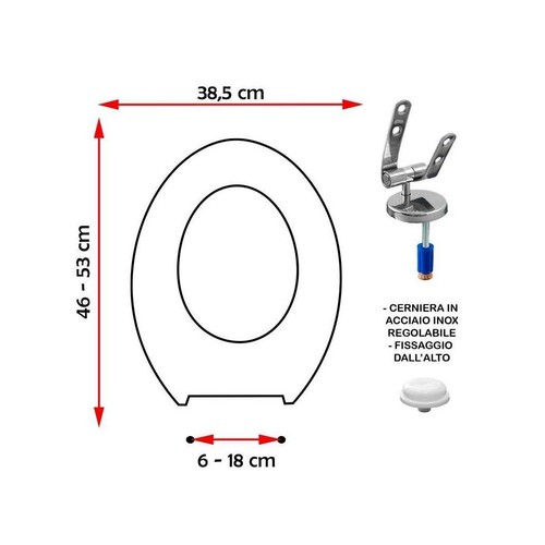 Sedile copriwater compatibile - sedile,