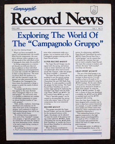 Campagnolo record news numero - record,