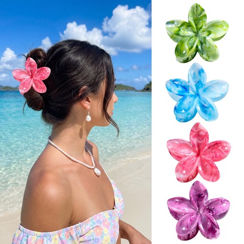 Mollettone capelli donna fiori - mollettone,