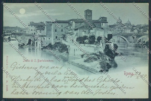 Roma città 1899 cartolina - roma,