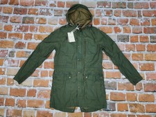 Nuovo Chevignon Vintage Casual Parka Estate Giacca Cappotto Oliva Verde Tg. : M