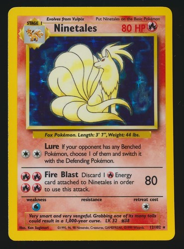 Ninetales 102 pokemon set - 12/102,