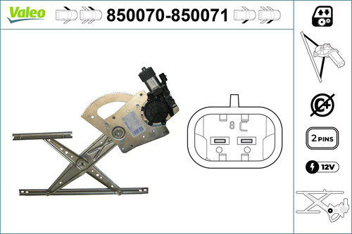Alzacristallo valeo 850071 - valeo,
