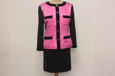 CHANEL Tailleur tweed noir et