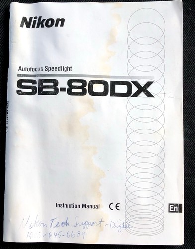 Nikon speedlight 80dx - speedlight, sb-80dx