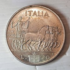20 Lire argento quadriga 1936 Vittorio Emanuele III