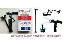 BASTONE MAGIC CANE DA PASSEGGIO PIEGHEVOLE CON TORCIA LED INCORPORATA TREKKING