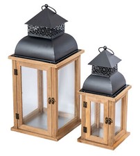 Set lanterne marrone bianco - lanterne,