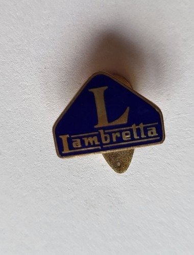 Vintage enamel lambretta logo - vintage,