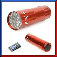 Mini Torcia 9 Led Luce