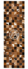 Tappeto patchwork in pelle