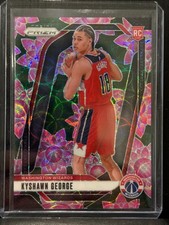 Kyshawn George 2024-25 Prizm Rookie RC Fiore di Loto 18/18 'Maglia # Ebay 1/1'