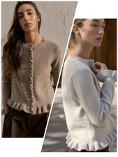 ZARA mujer Frill knit jacket