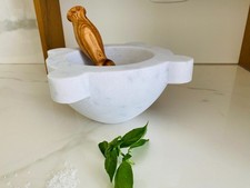 Mortaio Marmo Bianco di