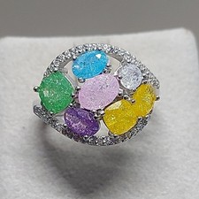 925 Silver Ring Women CZ