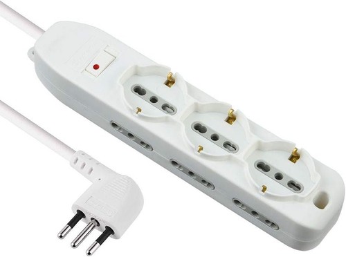 Multipresa bipasso schuko - multipresa, +