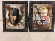 quadro  BATMAN E JOCKER  TESTA POP SU LASTRA FERRO - 100 PEZZI NUMERATI - MACRì