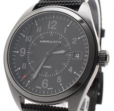 [Quasi come nuovo/scatola] Orologio Uomo Hamilton Khaki Field H684010 Nero Data 40mm Quarzo