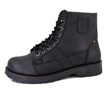 Scarponcini allacciati stivaletti pelle NERO uomo MARINA MILITARE outlet