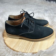 Scarpe Oxford Clarks Atticus pizzo uomo 9,5 M nero nabuk scamosciato modello #26142030