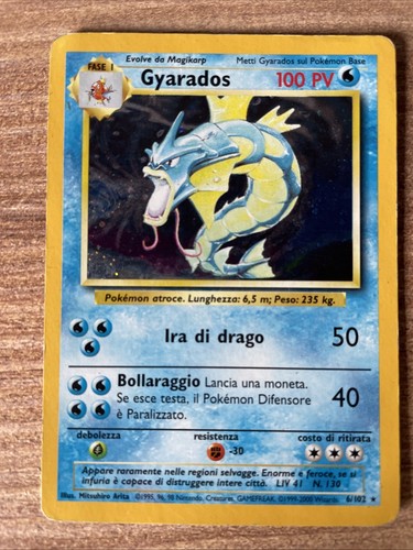 Carta pokemon gyarados - pokemon, 6/102